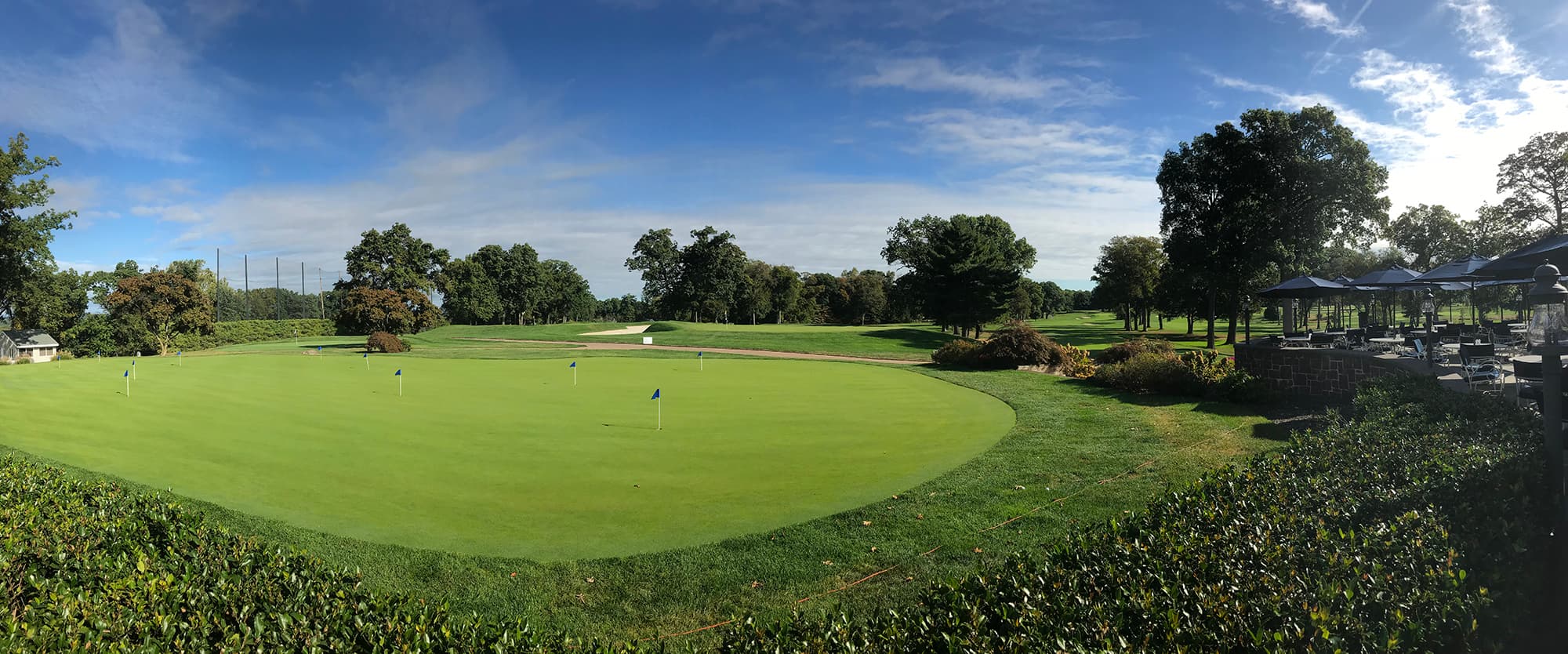 Golfers on a sunny fairway at Darlington Golf Course